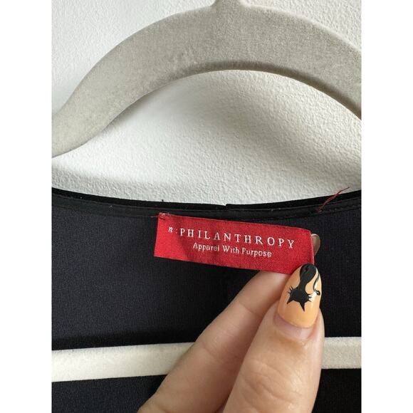 n:Philanthropy Black Velvet Holiday Party Old Money Glam Modern Goth Jumpsuit M - Picture 3 of 11